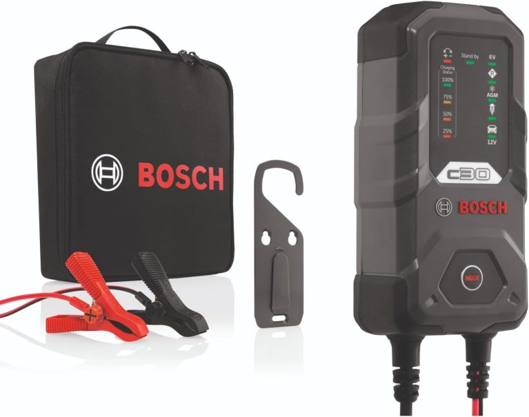BOSCH Chargeur de Batterie 0189911030 : Avec Fonction de Maintien pour Batteries 6/12V Plomb-acide, EFB, GEL, AGM et SLI