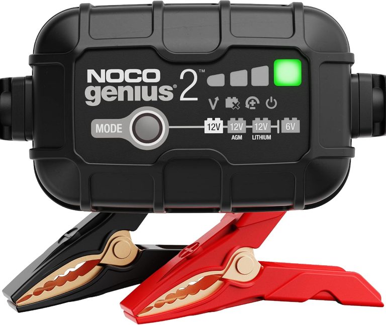 NOCO GENIUS2 : Chargeur de Batterie Intelligent 2A 6V/12V - Maintien Automatique, Charge Lente & Désulfateur - pour Batteries Plomb & Lithium