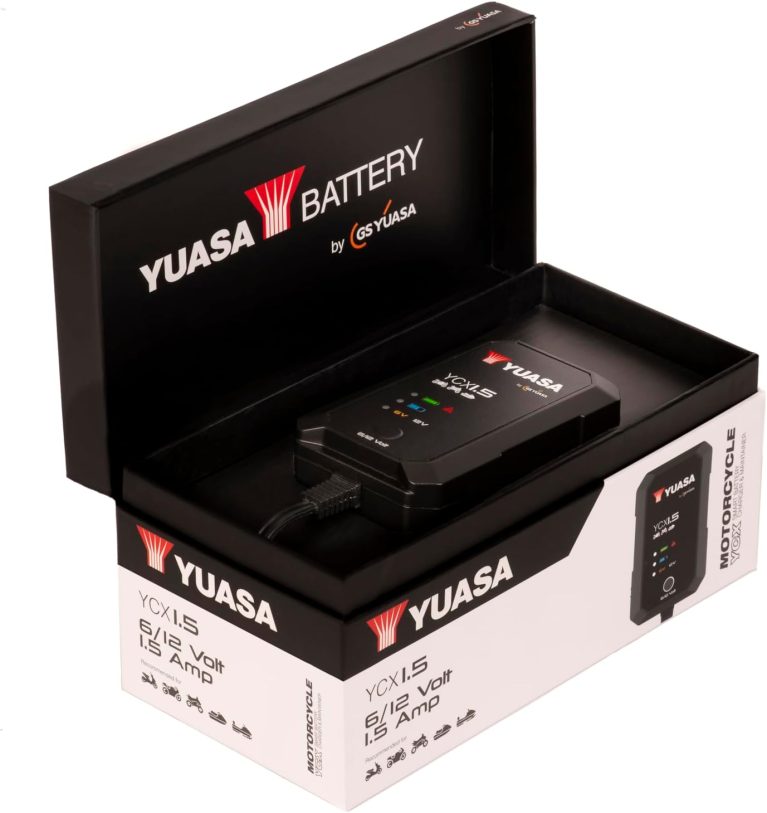 Yuasa YCX1.5 6/12 V 1,5 A Chargeur Intelligent pour Batterie Moto